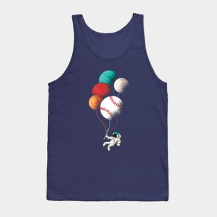 Baseball Player Astronaut Space Lover Fan Tank Top